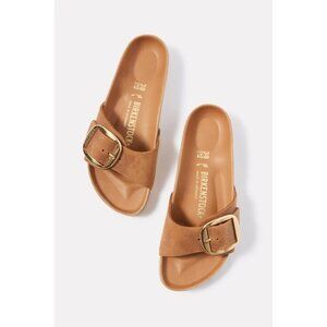 Birkenstock Madrid Big Buckle Sandals in Cognac Gold Women's 8